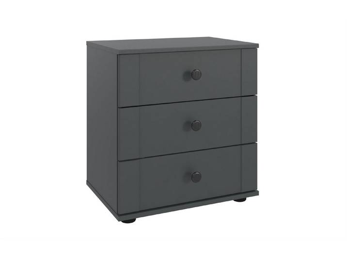 Wimex Nachtkommode 3 Schubladen, in Graphit - 52x58x38cm (BxHxT)