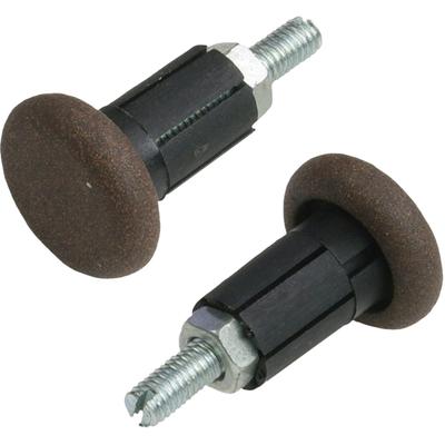 Gardinenstangen-Endstück LIEDECO "Endstück, Endknopf, Endkappe "Esperanca" für 16 mm Stangen" Gr. 1, braun (rostbraun), H:2,4cm L:0,1cm, Gardinenstangenendstücke, Gardinenstangen-Endstück, Endstück, Endknopf