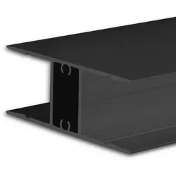 ISOLED LED Aufbau-/ Leuchtenprofil HIDE DOUBLE, Up&Down, Aluminium, 200cm, Schwarz ISO-114801