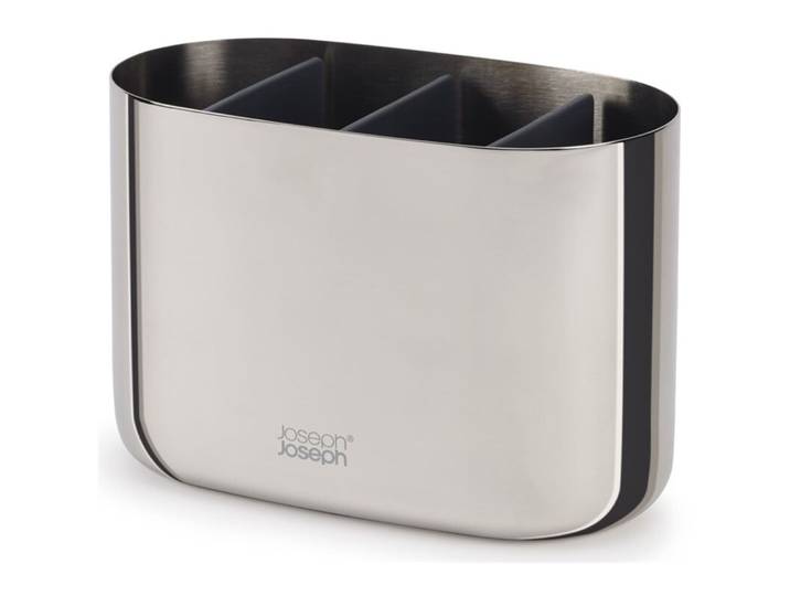Zahnbecher Joseph Joseph Schwarz/Silber Stahl 11.8 cm - Farbe: silber/schwarz - Zahnbecher