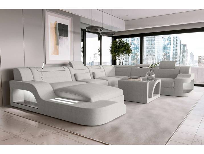XXL Wohnlandschaft Palermo Stoffsofa