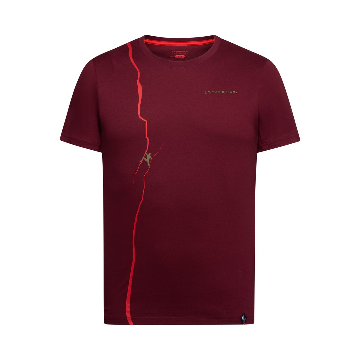La Sportiva Route T-shirt Men redwood/mountain red (R25R24) S ZACT161R25R24S