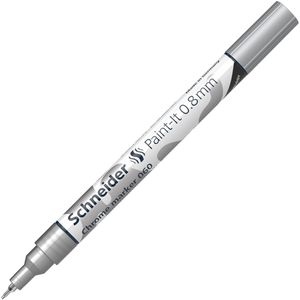 Schneider Lackmarker Chrommarker Paint-It, silber, Rundspitze 0,8 mm, mit Spiegeleffekt