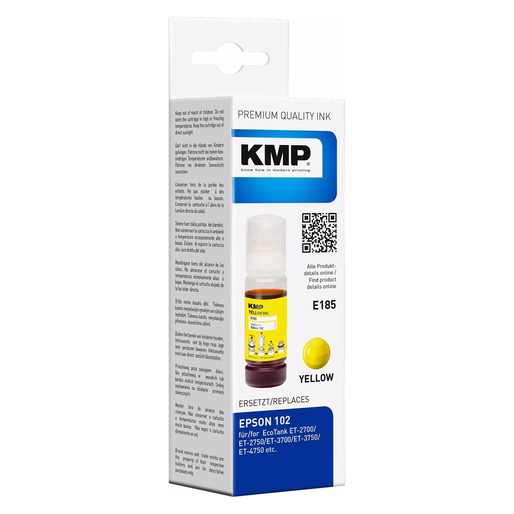 KMP E185 - 70 ml - Gelb  - Tintenbehälter (Y) (1642,0009)