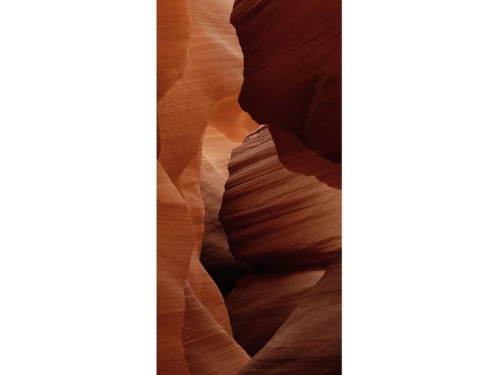 Wandkraft Bild, Rotbraun, Metall, rechteckig, 48x98 cm, Fotografie, einfache und schnelle Anbringung, Bilder & Rahmen, Bilder, Wandbilder