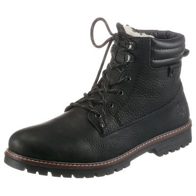 Winterboots RIEKER, Herren, Gr. 40, wärmend, schwarz, Leder, Lederimitat, Schuhe Winterboots, mit TEX-Ausstattung