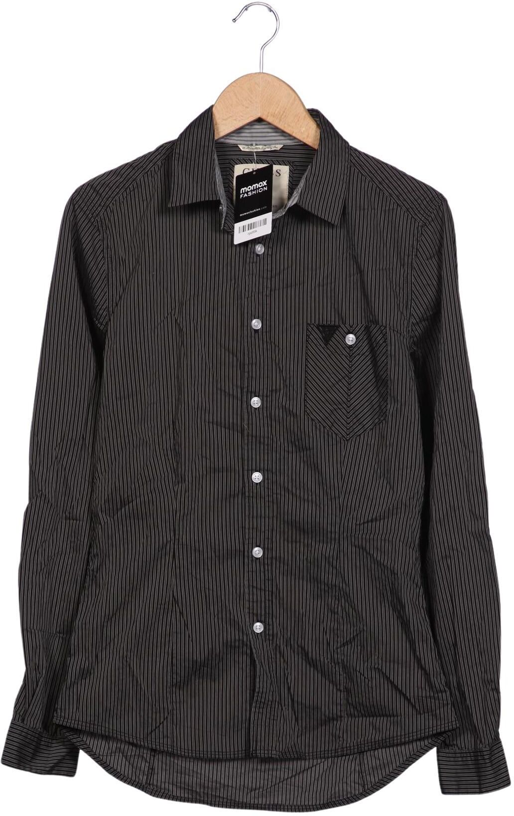 Guess Herren Hemd, Grau, Gr. XS, Synthetik / Baumwolle / Elasthan - Second Hand