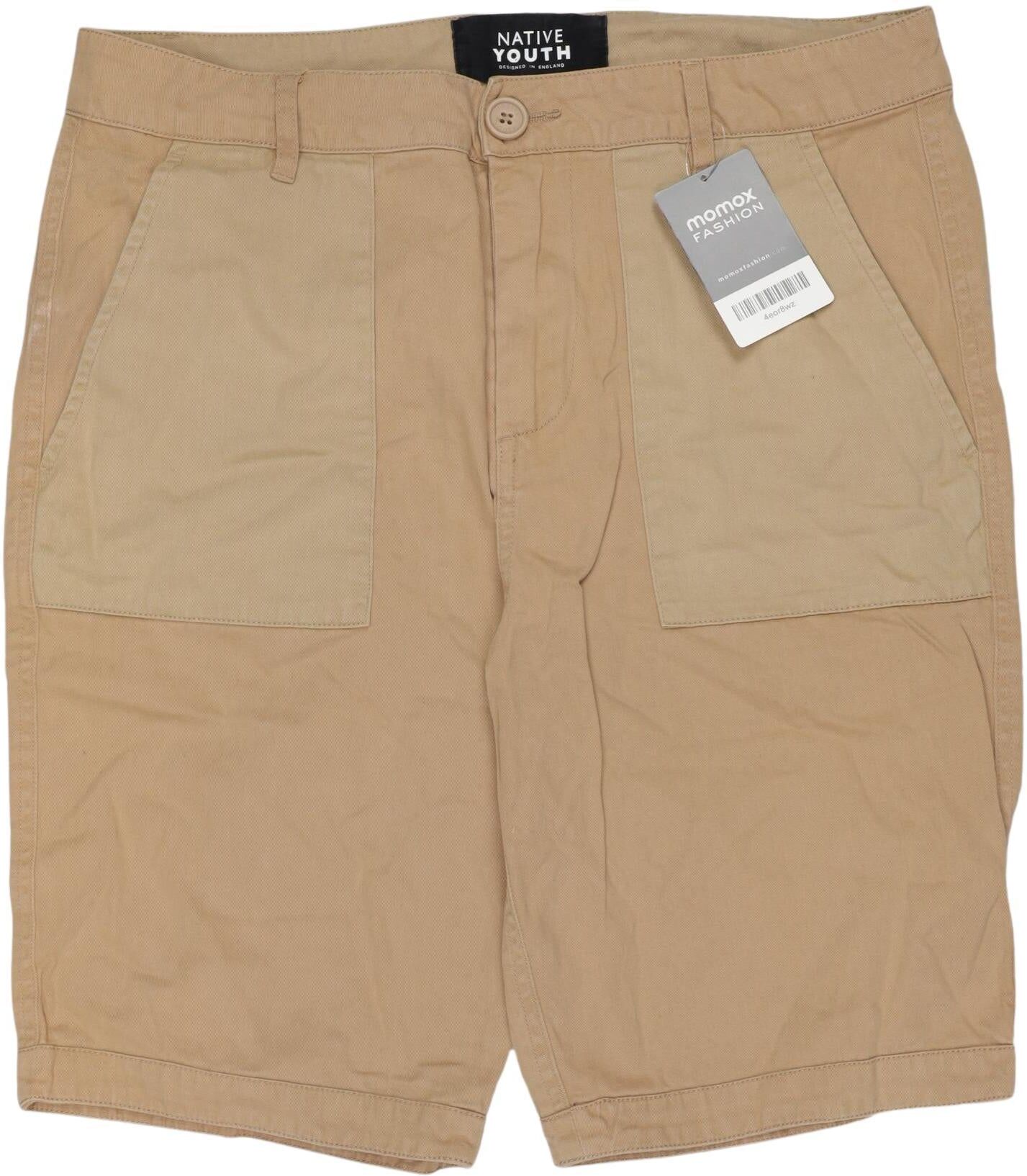 Native Youth Herren Shorts, Beige, Gr. W32, Baumwolle - Second Hand