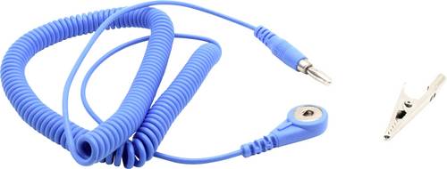 Quadrios ESD-Erdungskabel 1.80m Druckknopf 4 mm, Stecker, Krokodilklemme