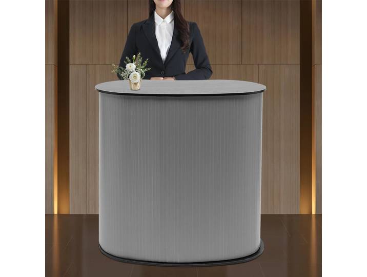 Support d'exposition Portable, Podium Pop-Up, Table d'exposition commerciale, comptoir de réception, affichage vocal de Promotion mobile 40x90x90cm