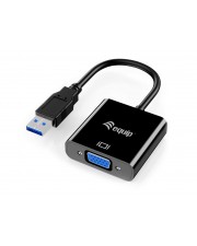 equip Adapterkabel USB3.0->VGA St/Bu 0.15m 1920x1080/60HZ sw Digital/Display/Video 0,15 m (133384)