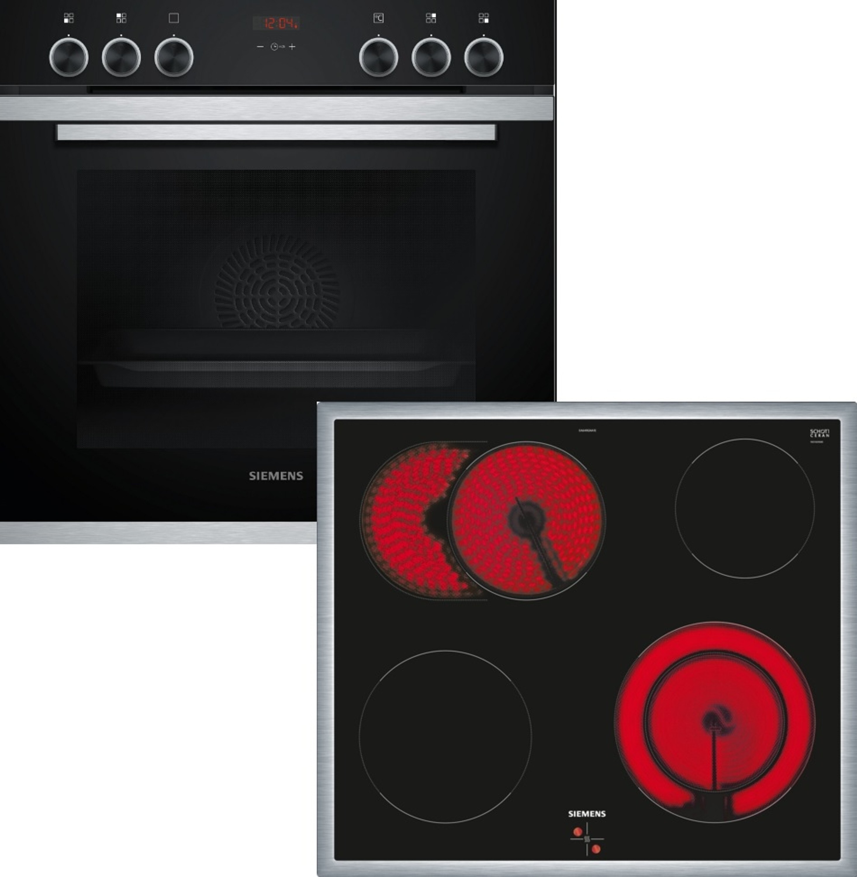 Siemens EQ211KA10, Keramik, 4 Zone(n), Glaskeramik, Schwarz, Berührung, 58,3 cm