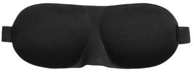 Uplifted Goods 3D Sleep Mask Memory Foam Blackout Eye Mask For Travel And Rest black