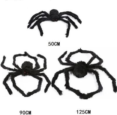 Uplift Treasures Giant Plush Spider Halloween Decoration 3pcs Spider b