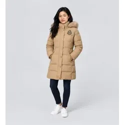 Lauren Ralph Lauren für Damen. 297P23455003 Beige gesteppte Daunenjacke (L), Lässig, Synthetisch