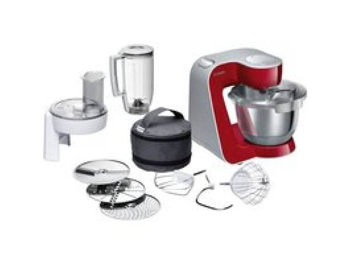 Robot de cuisine - BOSCH Kitchen machine MUM5 - Rouge foncé/silver - 1000W-7 vitesses+pulse - Bol mélangeur inox 3 9L