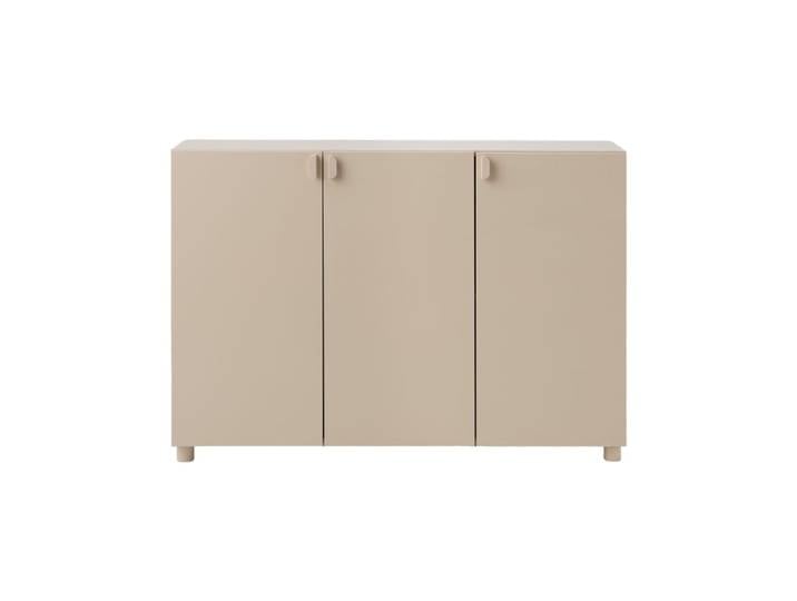 Buffet 3 portes effet bois clair h81