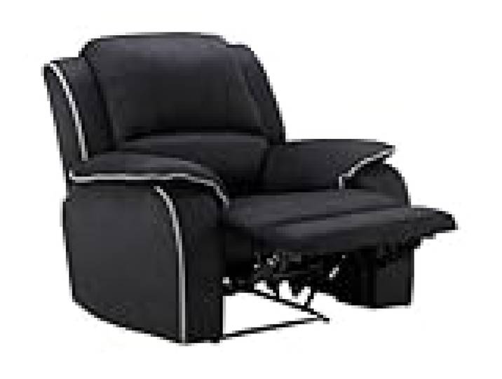 Vente-unique - Fauteuil Relax en Microfibre Hernani - Noir