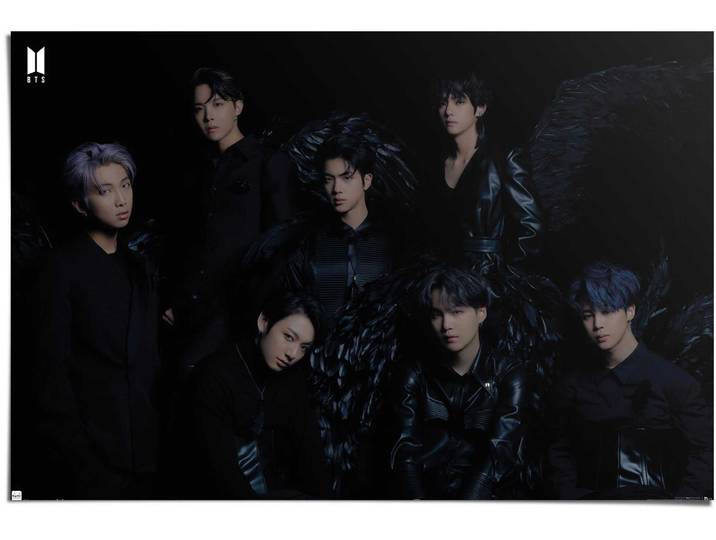 Poster REINDERS Bangtan Boys , schwarz (farbe bild(er): schwarz), B:91,5cm H:61cm T:0,1cm, Papier, Bilder, Poster