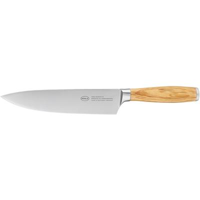 Kochmesser RÖSLE "Artesano", braun (holzfarben, silberfarben), Klingenlänge 20cm, Olivenholz, Spezialklingenstahl, Kochmesser, Kochmesser, Made in Solingen, Klingenspezialstahl, ergonomischer Griff, Olivenholz