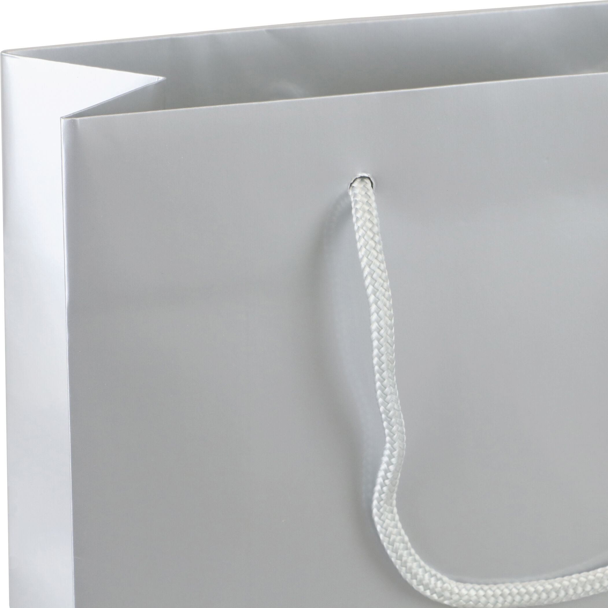 SPRINTIS 10 Unités - Pochette cadeau, brillante argent   26 x 36 x 10 cm, papier laqué
