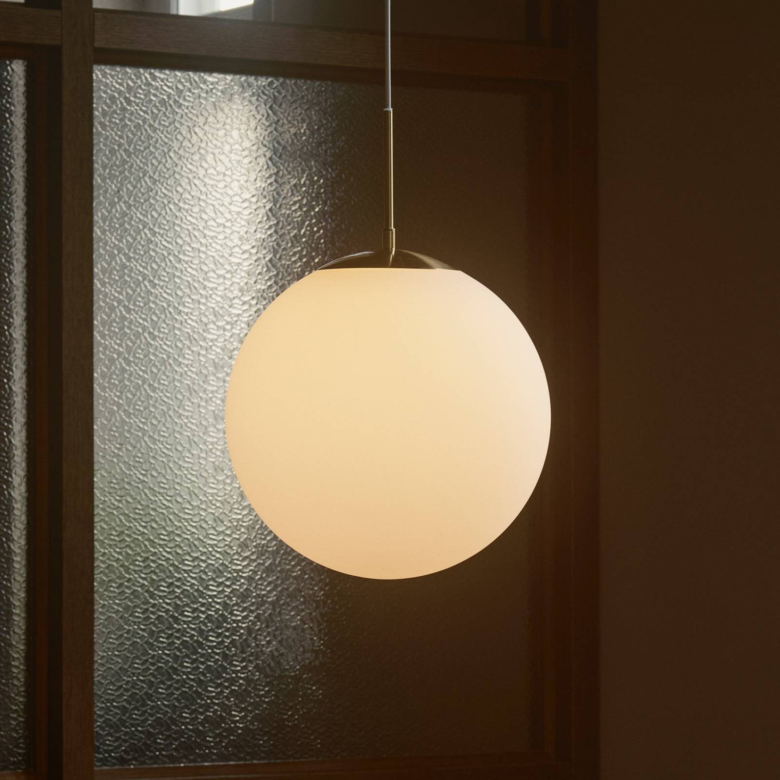 Nordlux Grant Design Hanglamp - Messing en Wit Glas - Ø 25 cm