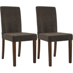 CLP 2er Set Esszimmerstuhl Ina Cord antik dunkel   Farbe: braun, Gestell Farbe: antik-dunkel