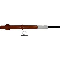 Dachdurchführung senkrecht C33x DN60/100, L:1200-1700mm, rotbraun