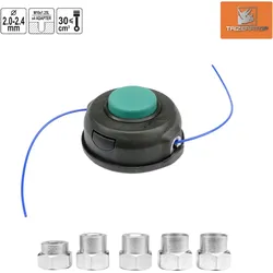 TRIZERATOP Freischneider, Trimmer Fadenkopf, Mähkopf 2 - 2,4mm inkl. 5 Adapter