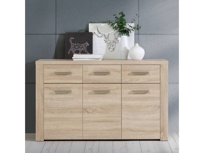 Sideboard 136 x 83 x 41cm Braun