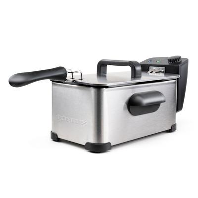 Taurus Fry3 3L Ölfriteuse mit 2000W Leistung, Tauchheizelement, Temperaturregler und Gehäuse aus rostfreiem Stahl