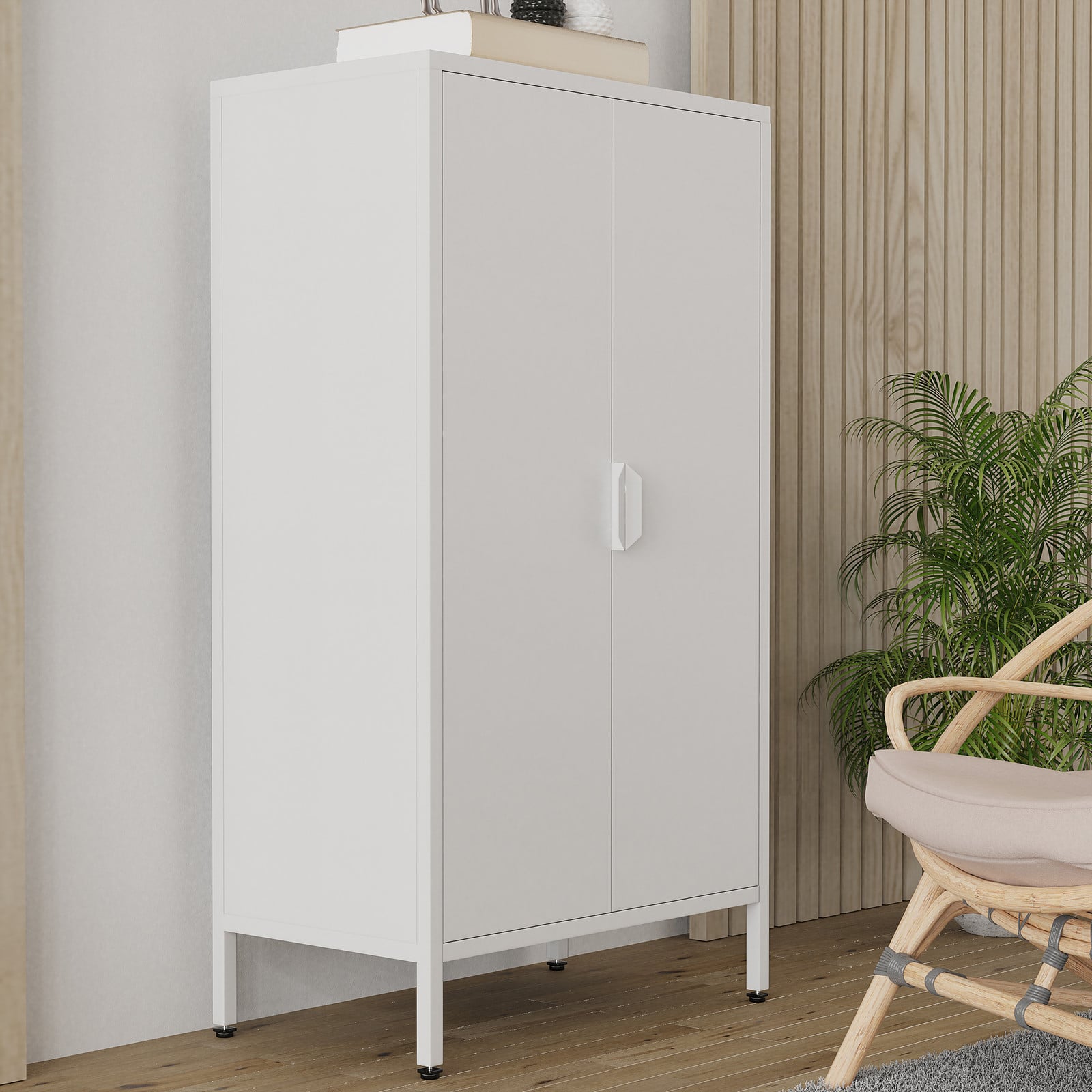home24 Metalen kast Flokas wit