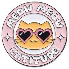 Multisell Products Hub Certified Cat Lady Meow Enamel Pin   Anti Depressant Catitude Badge Jewelry 3