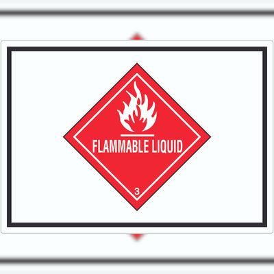HB-Druck Aufkleber Entzündbare flüssige Symbol Stoffe Flammable Liquid A3 (297x420mm)