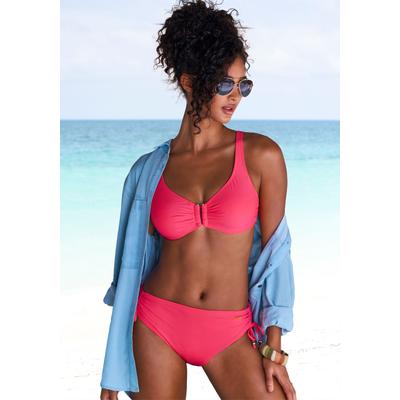 Bikini-Hose LASCANA "Italy", Damen, Gr. 40, N-Gr, orange (koralle), Microfaser, Microfaser, Polyamid, unifarben, Badehosen Bikini-Hose, mit höherer Seitennaht
