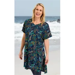 Viskose-Kaftan in Druck marine in Größe 44/46 von DW-Shop, Marine, 44/46