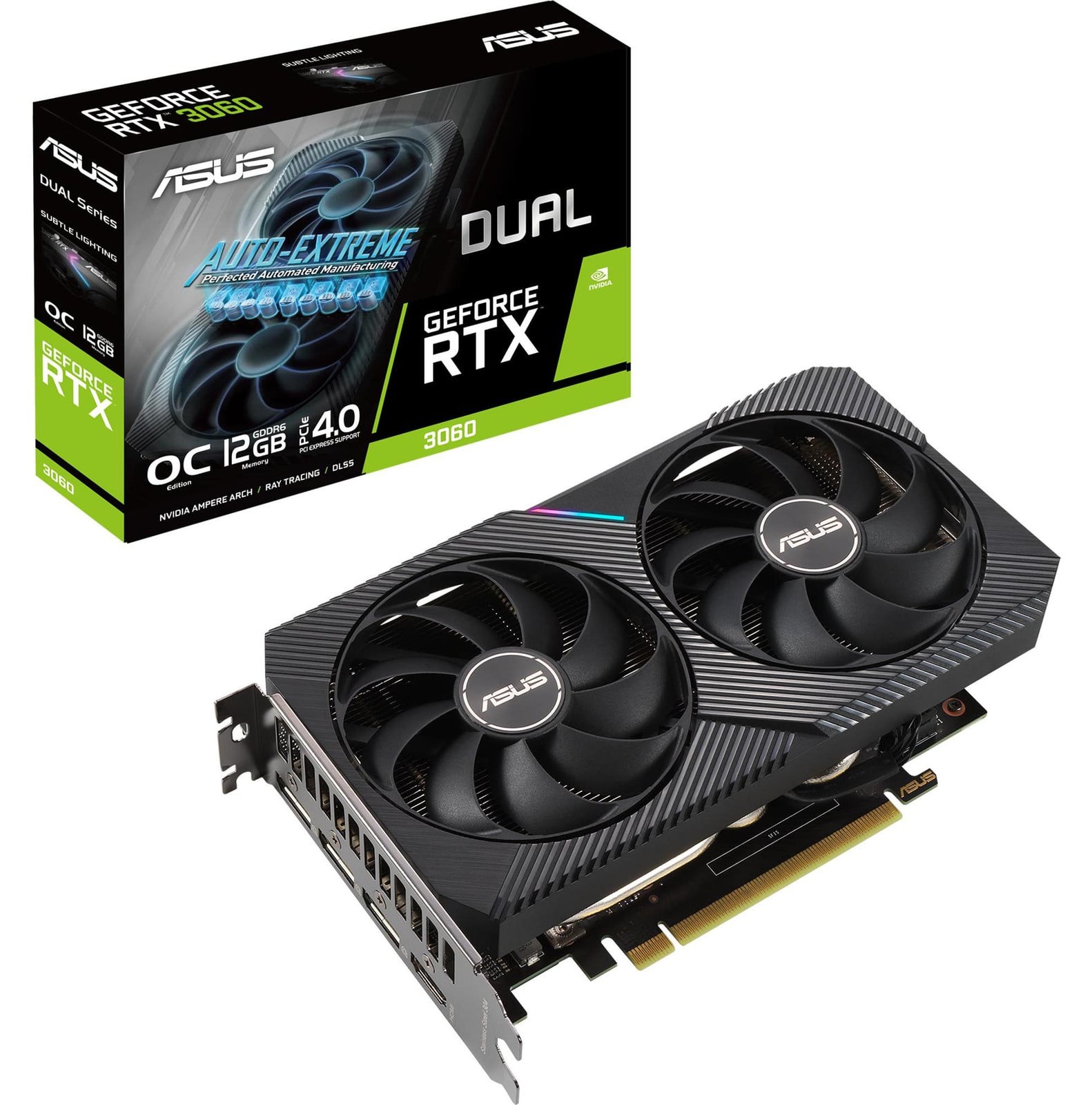 Asus NVIDIA GeForce RTX 3060 Dual RTX3060-O12G-V2 videokaart met 12 GB GDDR6