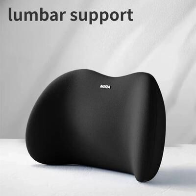 Uplift Essentials Car Memory Foam Neck Pillow And Lumbar Cushion Backrest Support black