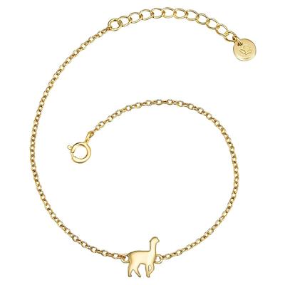 Gliederarmband GLANZSTÜCKE MÜNCHEN "GSM165", gelb (gelbgold), Armbänder, Damen, Silber 925 (Sterlingsilber), Gliederarmband, in Alpaka Optik