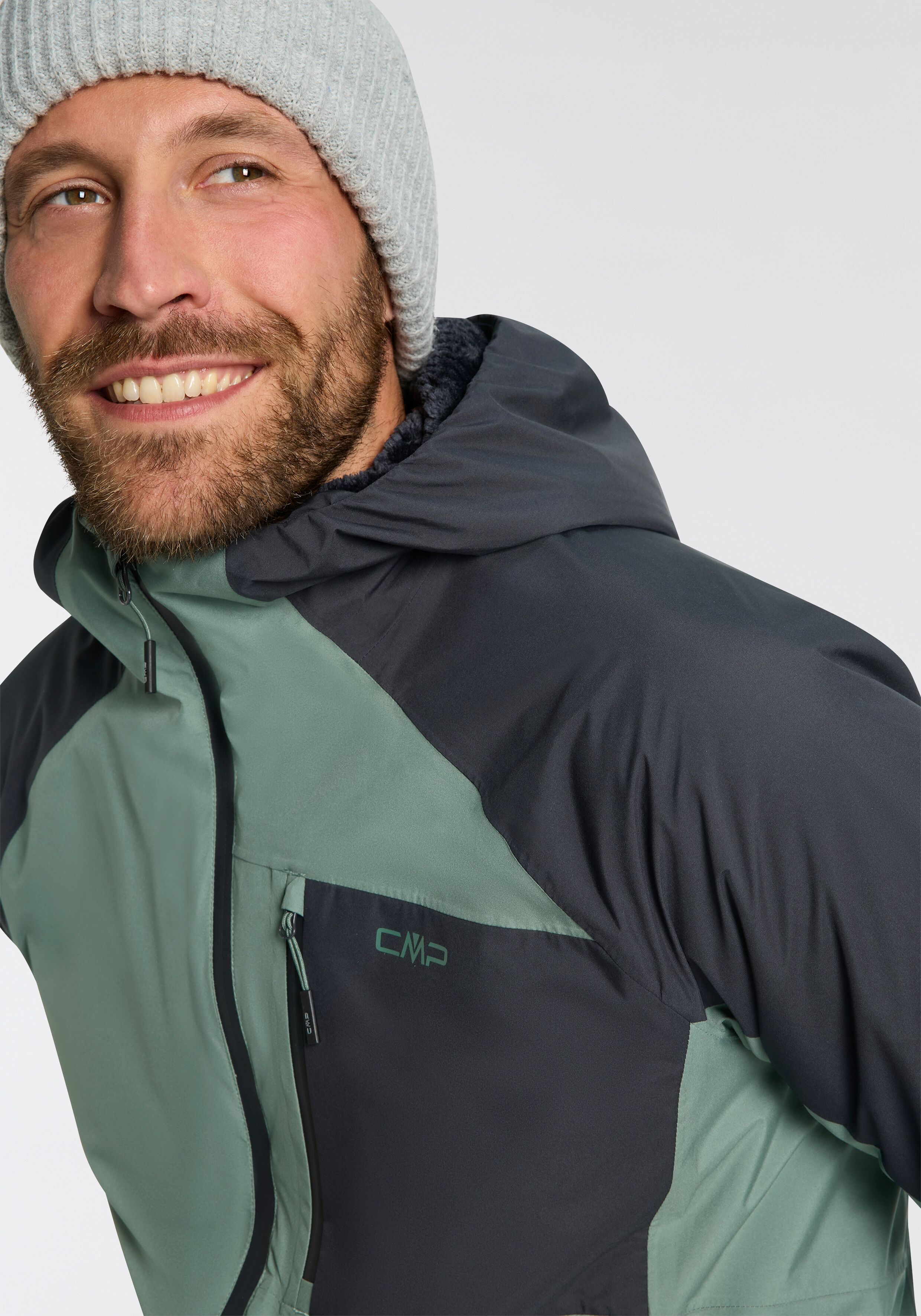 Funktionsjacke CMP, Herren, Gr. 46, grün (musk), Obermaterial: 100% Polyester. Futter: 100% Polyester, Jacken Funktionsjacke, HighLoft-Wattierung, Clima Protect, verschweisste Nähte musk 46