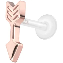 PTFE Labret mit Innengewinde + Titan-Aufsatz PFEIL