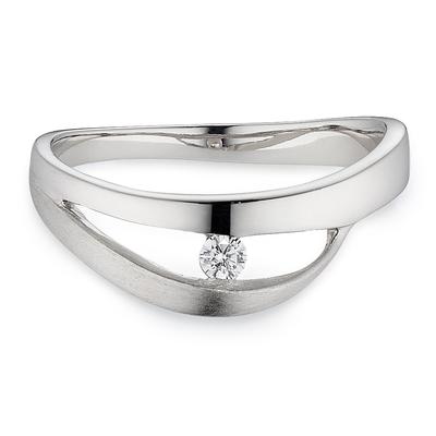Silberring BRUNO BANANI "Schmuck Geschenk" Gr. 56, silberfarben, kristallweiß, Fingerringe, Damen, 56, Silber 925 (Sterlingsilber), 2mm, Silberring, mit Zirkonia (synth.)