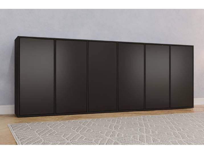 TV-Möbel nach Maß - RAL 9005 Tiefschwarz - 100x270x40cm - Individuell konfigurieren