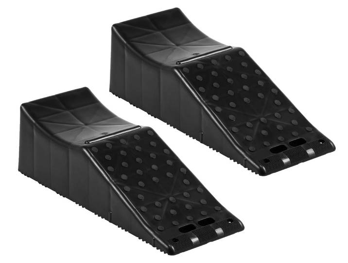 VEVOR 2 pièces Rampe d'accès automobile\, rampe plate\, capacité de charge 9 tonnes\, hauteur de levage 14 cm\, rampe automobile\, rampe de pneus robuste pour vidange d'huile\, entretien d'ascenseurs