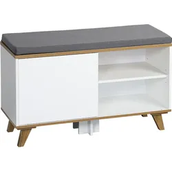 Schuhschrank mit Sitzkissen, weiß