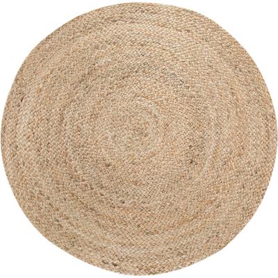 Teppich OTTO HOME "Mataro", beige (natur), H:4mm Ø:80cm, Jute, Teppiche, Teppich, Flachgewebe, handgeflochten, Flecht Design, Boho-Style