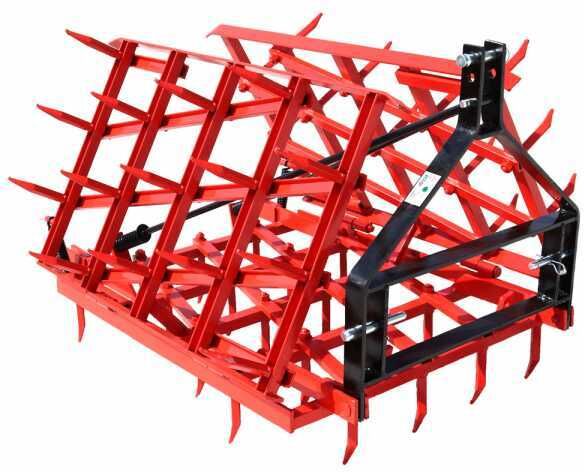 AgriEuro Premium Herse à dents fixes série médium EPM50 - Portée/Tractée - 50 Dents Repliable - 250 cm