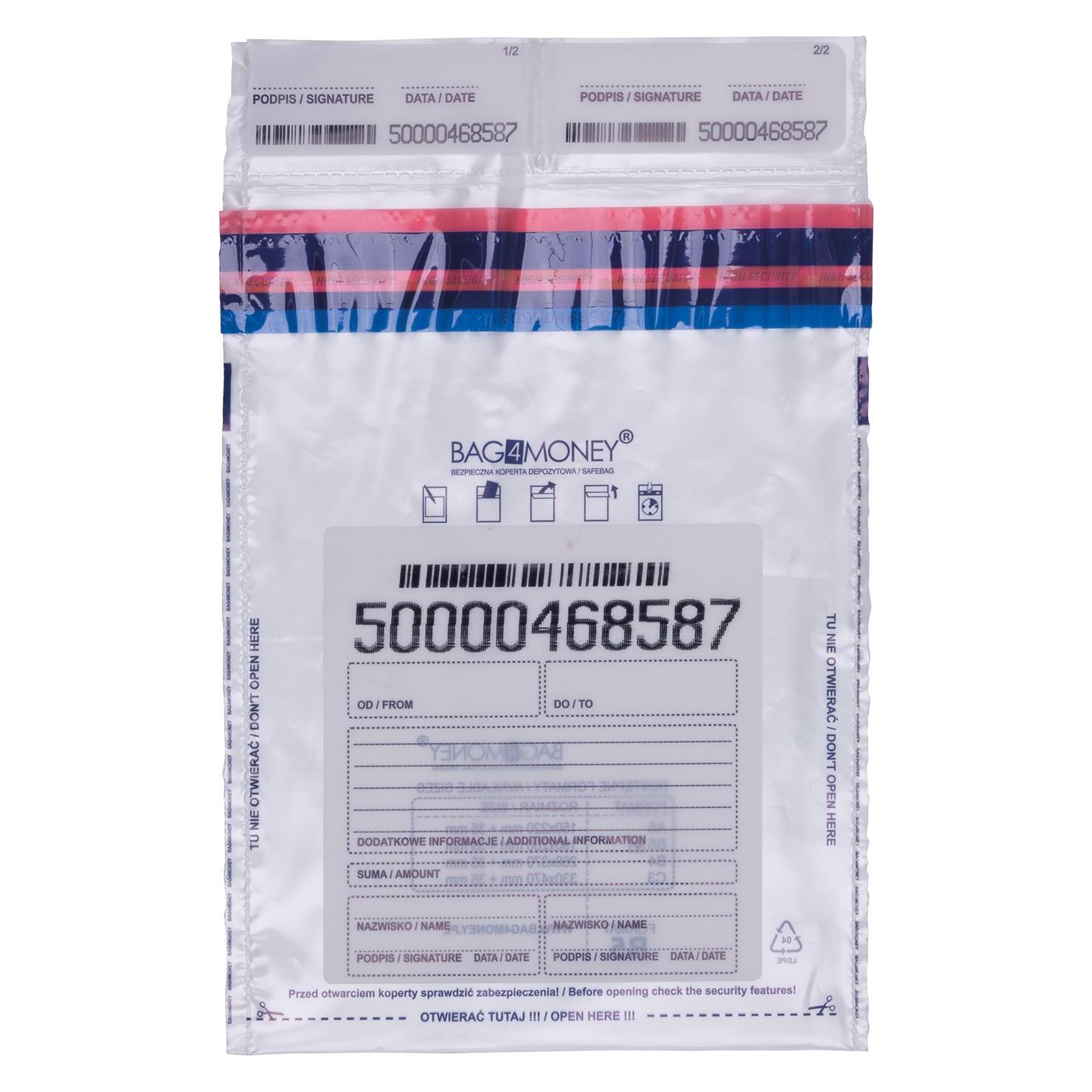Office Products Sicherheitsumschlag, B5, 190x260mm, 50 Stck, transparent (B5, 50x) (47787074)