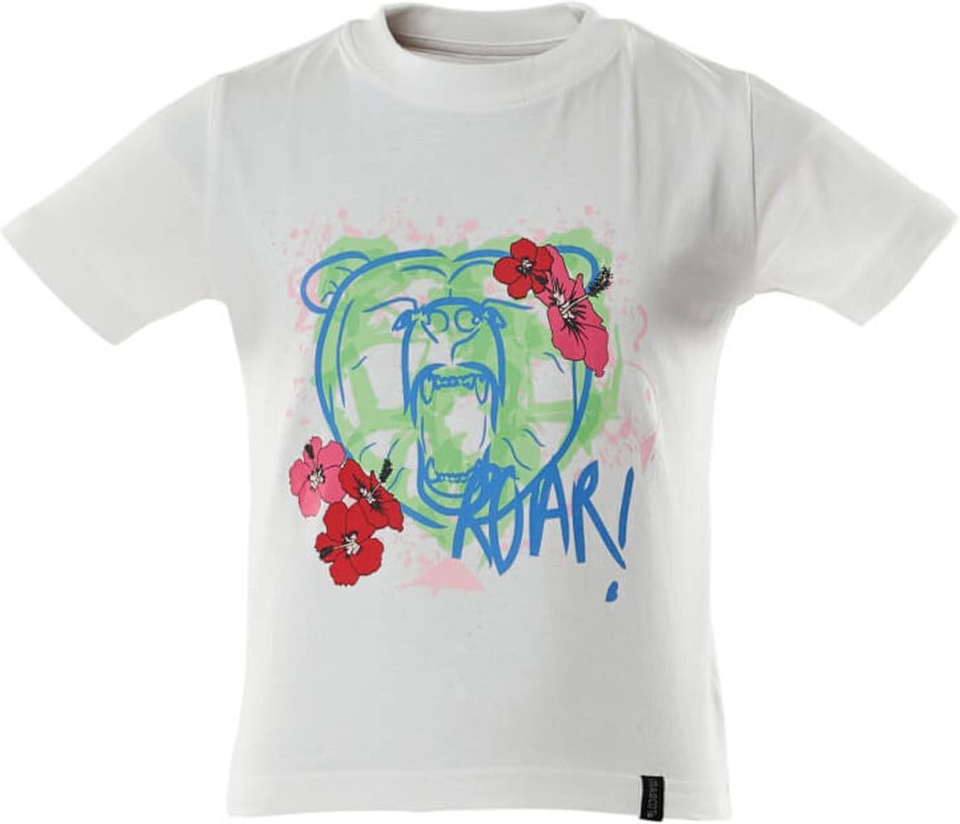 Mascot T-Shirt Kinder Größe 116 weiß mit Druck (18992-965-06-116)