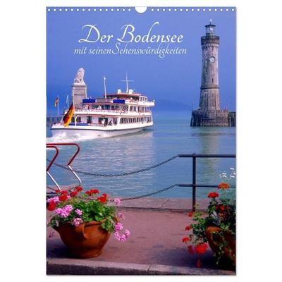 Der Bodensee mit seinen Sehenswürdigkeiten (Wandkalender 2027 DIN A3 hoch), CALVENDO Monatskalender